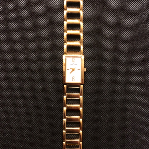 Anne Klein Rectangular Gold Watch - Picture 2 of 4